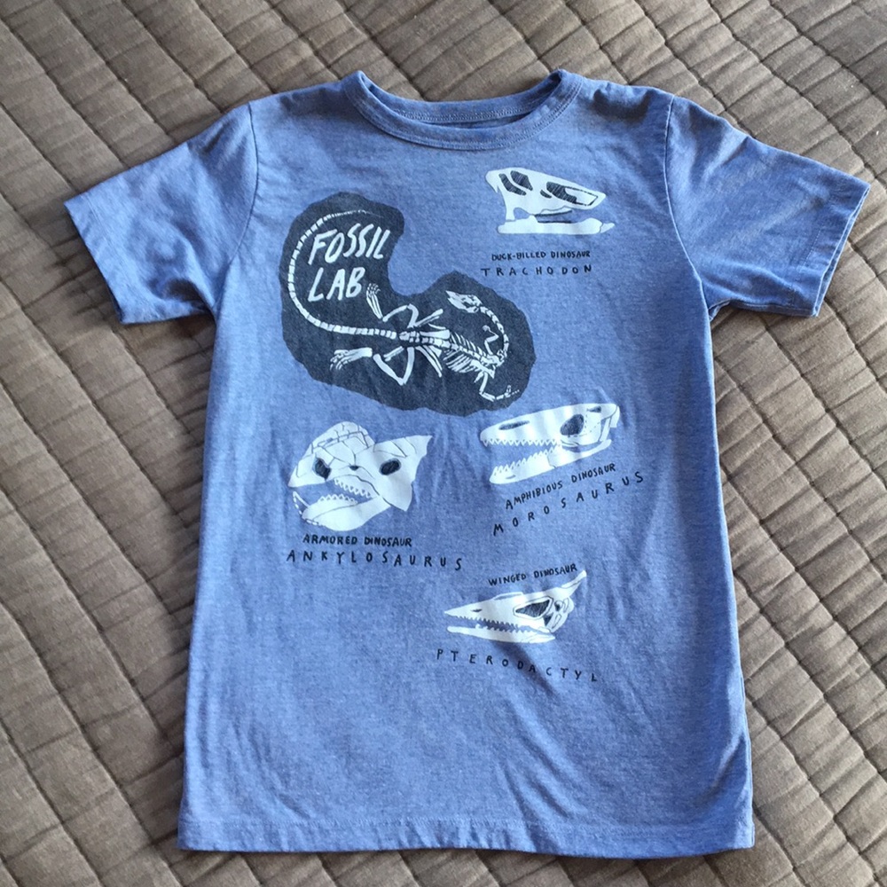 Glue in the dark. Crewcuts. Dinosaur shirt.